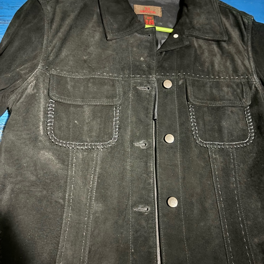 Womens  Black Suede Jacket